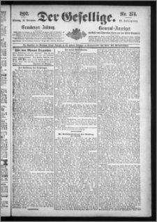 Der Gesellige : Graudenzer Zeitung 1892.11.22, Jg. 67, No. 274