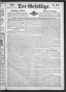 Der Gesellige : Graudenzer Zeitung 1892.12.03, Jg. 67, No. 284