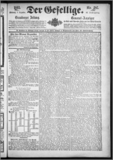 Der Gesellige : Graudenzer Zeitung 1892.12.07, Jg. 67, No. 287