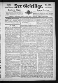 Der Gesellige : Graudenzer Zeitung 1892.12.08, Jg. 67, No. 288