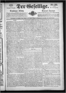 Der Gesellige : Graudenzer Zeitung 1892.12.13, Jg. 67, No. 292