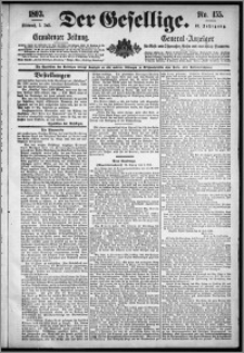 Der Gesellige : Graudenzer Zeitung 1893.07.05, Jg. 67, No. 155