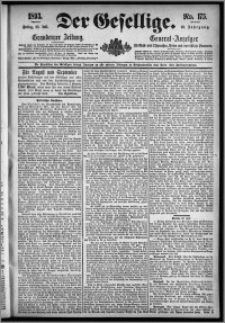 Der Gesellige : Graudenzer Zeitung 1893.07.28, Jg. 68, No. 175