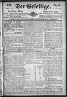 Der Gesellige : Graudenzer Zeitung 1893.07.30, Jg. 68, No. 177
