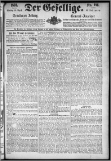 Der Gesellige : Graudenzer Zeitung 1893.08.22, Jg. 68, No. 196