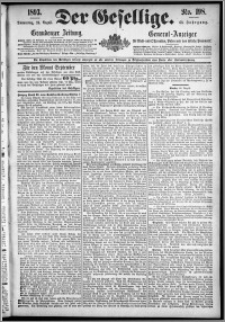 Der Gesellige : Graudenzer Zeitung 1893.08.24, Jg. 68, No. 198