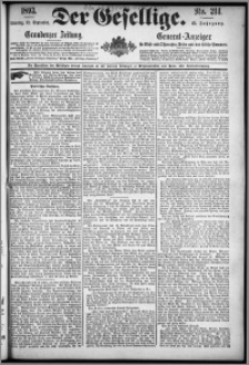Der Gesellige : Graudenzer Zeitung 1893.09.12, Jg. 68, No. 214