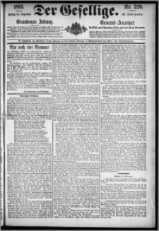 Der Gesellige : Graudenzer Zeitung 1893.09.29, Jg. 68, No. 229
