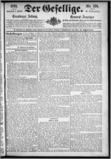 Der Gesellige : Graudenzer Zeitung 1893.10.07, Jg. 68, No. 236