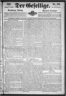 Der Gesellige : Graudenzer Zeitung 1893.10.15, Jg. 68, No. 243