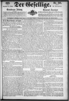 Der Gesellige : Graudenzer Zeitung 1893.10.21, Jg. 68, No. 248