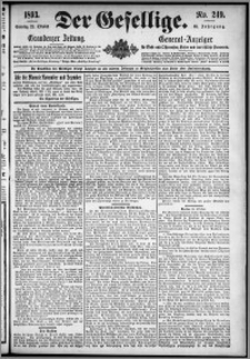 Der Gesellige : Graudenzer Zeitung 1893.10.22, Jg. 68, No. 249