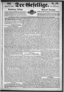 Der Gesellige : Graudenzer Zeitung 1893.10.25, Jg. 68, No. 251