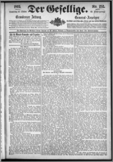 Der Gesellige : Graudenzer Zeitung 1893.10.26, Jg. 68, No. 252