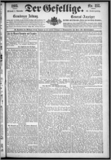 Der Gesellige : Graudenzer Zeitung 1893.11.01, Jg. 68, No. 257