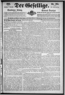 Der Gesellige : Graudenzer Zeitung 1893.11.07, Jg. 68, No. 262