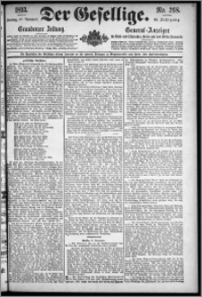 Der Gesellige : Graudenzer Zeitung 1893.11.14, Jg. 68, No. 268