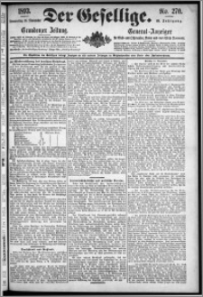 Der Gesellige : Graudenzer Zeitung 1893.11.16, Jg. 68, No. 270