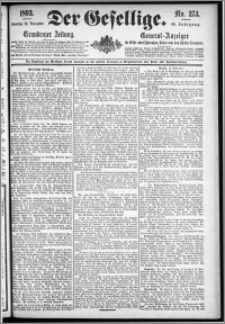Der Gesellige : Graudenzer Zeitung 1893.11.19, Jg. 68, No. 273
