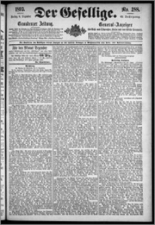 Der Gesellige : Graudenzer Zeitung 1893.12.08, Jg. 68, No. 288
