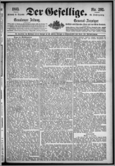 Der Gesellige : Graudenzer Zeitung 1893.12.13, Jg. 68, No. 292