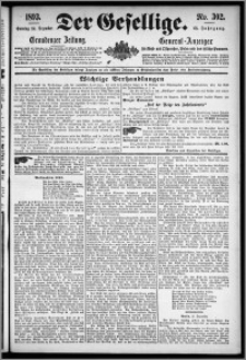 Der Gesellige : Graudenzer Zeitung 1893.12.24, Jg. 68, No. 302