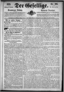 Der Gesellige : Graudenzer Zeitung 1893.12.31, Jg. 68, No. 306