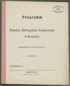 Programm des Fürstlich Hedwigschen-Gymnasiums zu Neustettin