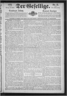 Der Gesellige : Graudenzer Zeitung 1894.01.21, Jg. 68, No. 17