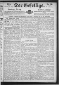 Der Gesellige : Graudenzer Zeitung 1894.01.25, Jg. 68, No. 20