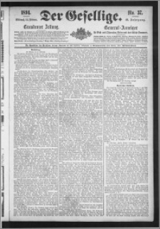 Der Gesellige : Graudenzer Zeitung 1894.02.14, Jg. 68, No. 37