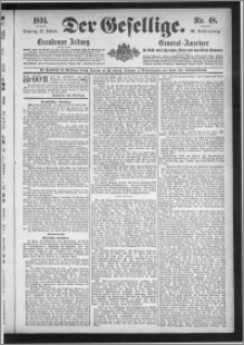 Der Gesellige : Graudenzer Zeitung 1894.02.27, Jg. 68, No. 48