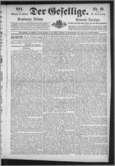 Der Gesellige : Graudenzer Zeitung 1894.02.28, Jg. 68, No. 49