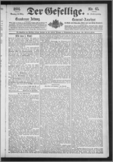 Der Gesellige : Graudenzer Zeitung 1894.03.18, Jg. 68, No. 65