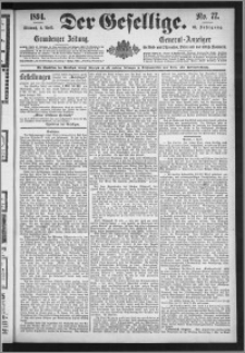 Der Gesellige : Graudenzer Zeitung 1894.04.04, Jg. 68, No. 77