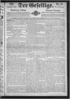 Der Gesellige : Graudenzer Zeitung 1894.04.05, Jg. 68, No. 78