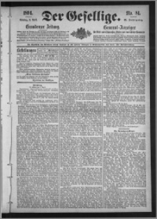 Der Gesellige : Graudenzer Zeitung 1894.04.08, Jg. 68, No. 81