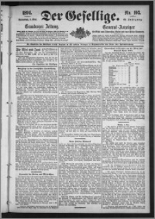 Der Gesellige : Graudenzer Zeitung 1894.05.05, Jg. 68, No. 103