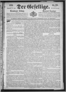 Der Gesellige : Graudenzer Zeitung 1894.06.16, Jg. 68, No. 138