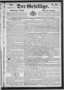 Der Gesellige : Graudenzer Zeitung 1894.06.24, Jg. 68, No. 145