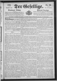 Der Gesellige : Graudenzer Zeitung 1894.07.01, Jg. 68, No. 151