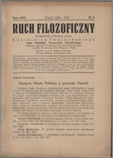 Ruch Filozoficzny 1949-1950, T. 17 nr 4