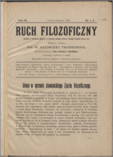 Ruch Filozoficzny 1925, T. 9 nr 1-2