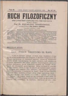Ruch Filozoficzny 1925, T. 9 nr 6-8