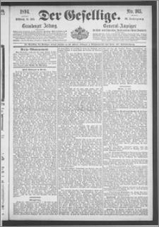 Der Gesellige : Graudenzer Zeitung 1894.07.18, Jg. 69, No. 165