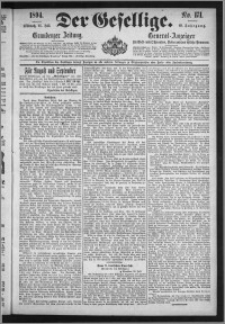 Der Gesellige : Graudenzer Zeitung 1894.07.25, Jg. 69, No. 171