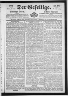 Der Gesellige : Graudenzer Zeitung 1894.08.12, Jg. 69, No. 187