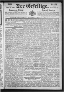 Der Gesellige : Graudenzer Zeitung 1894.08.21, Jg. 69, No. 194