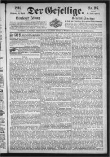 Der Gesellige : Graudenzer Zeitung 1894.08.22, Jg. 69, No. 195