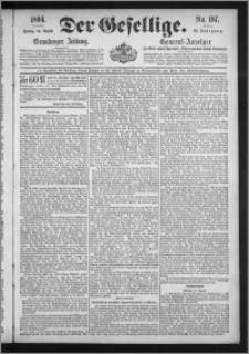 Der Gesellige : Graudenzer Zeitung 1894.08.24, Jg. 69, No. 197